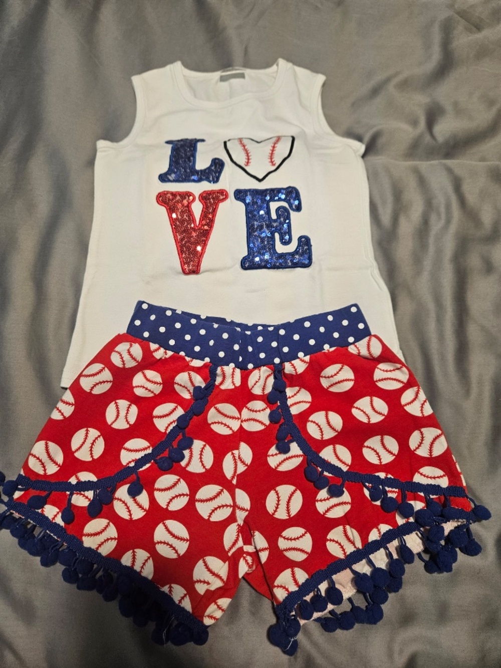 Baseball tank/short set
